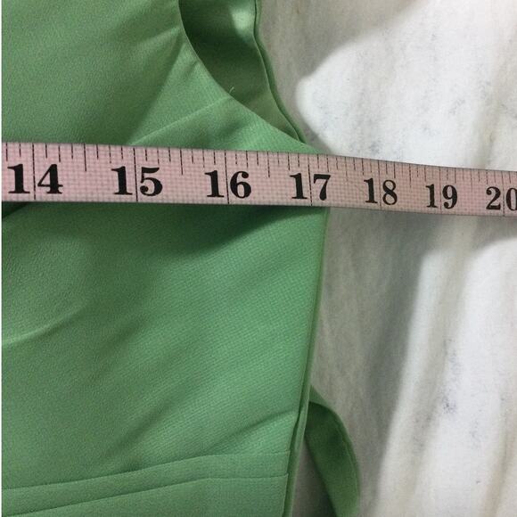 BRIDESMAID SZ 6 S green vneck flutter sleeve corset lace up  maxi dress NEW B168 - Picture 5 of 8